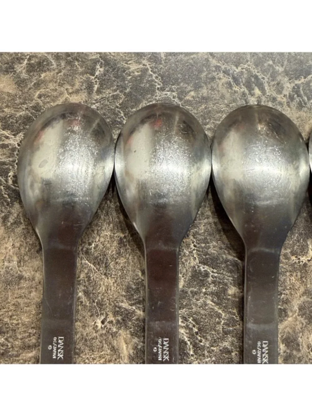 6 Dansk Thebe Stainless  Teaspoons Japan Satin Ribbed Flatware Replacement